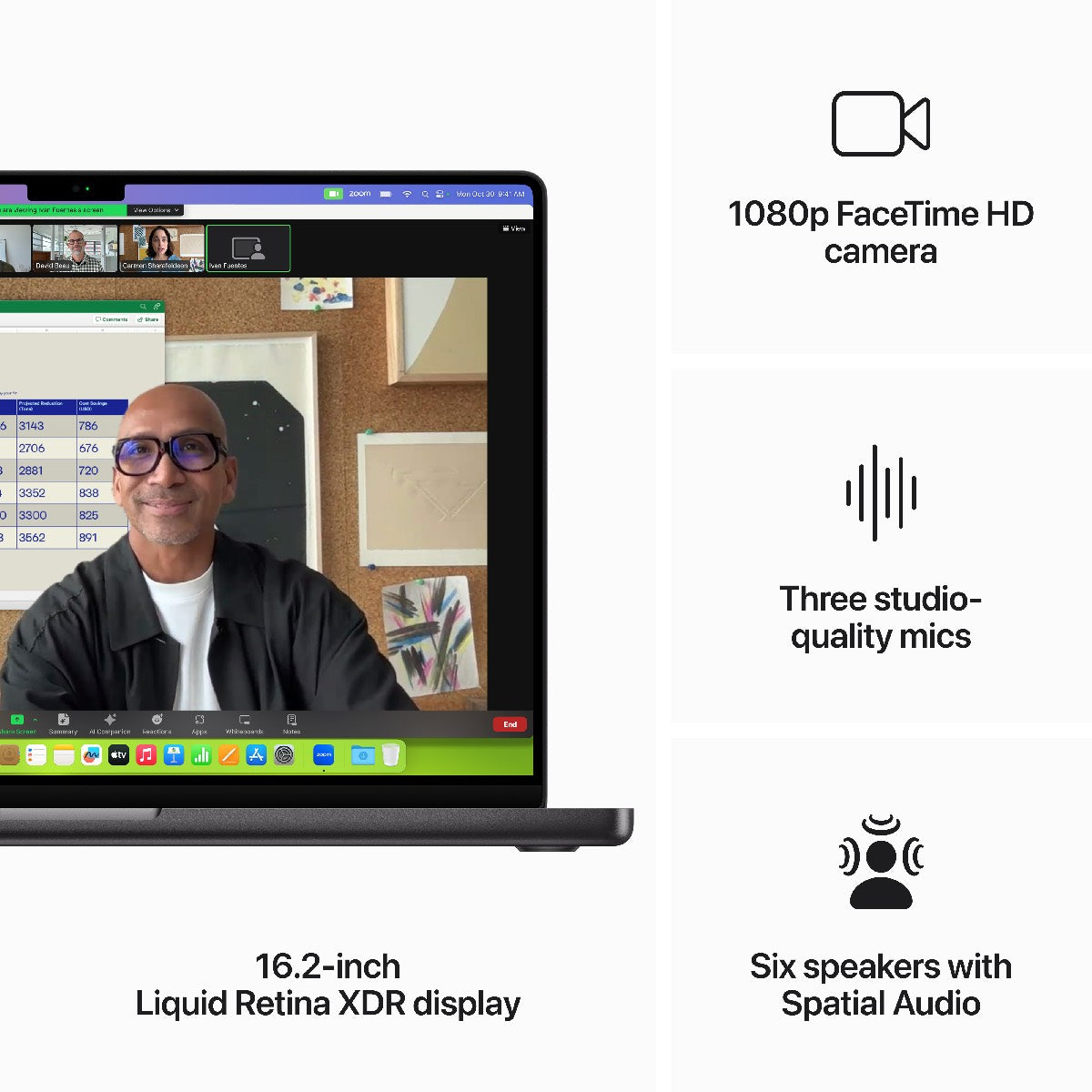 MacBook Pro 16: M3 Max s 16-jedrno CPE in 40-jedrno GPE, 48 GB, 1 TB SSD - vesoljno črn - iSTYLE SI