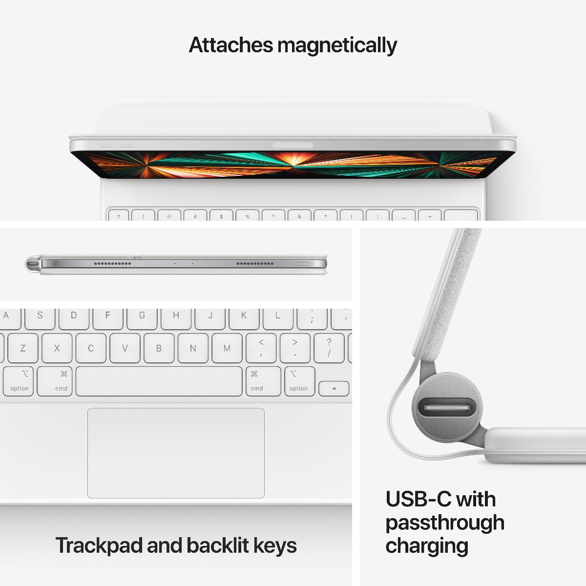 Apple tipkovnica Magic Keyboard za iPad Pro 11 (3. in 4. gen) in iPad Air (4. in 5. gen ter M2) - slovenska - bela - iSTYLE SI