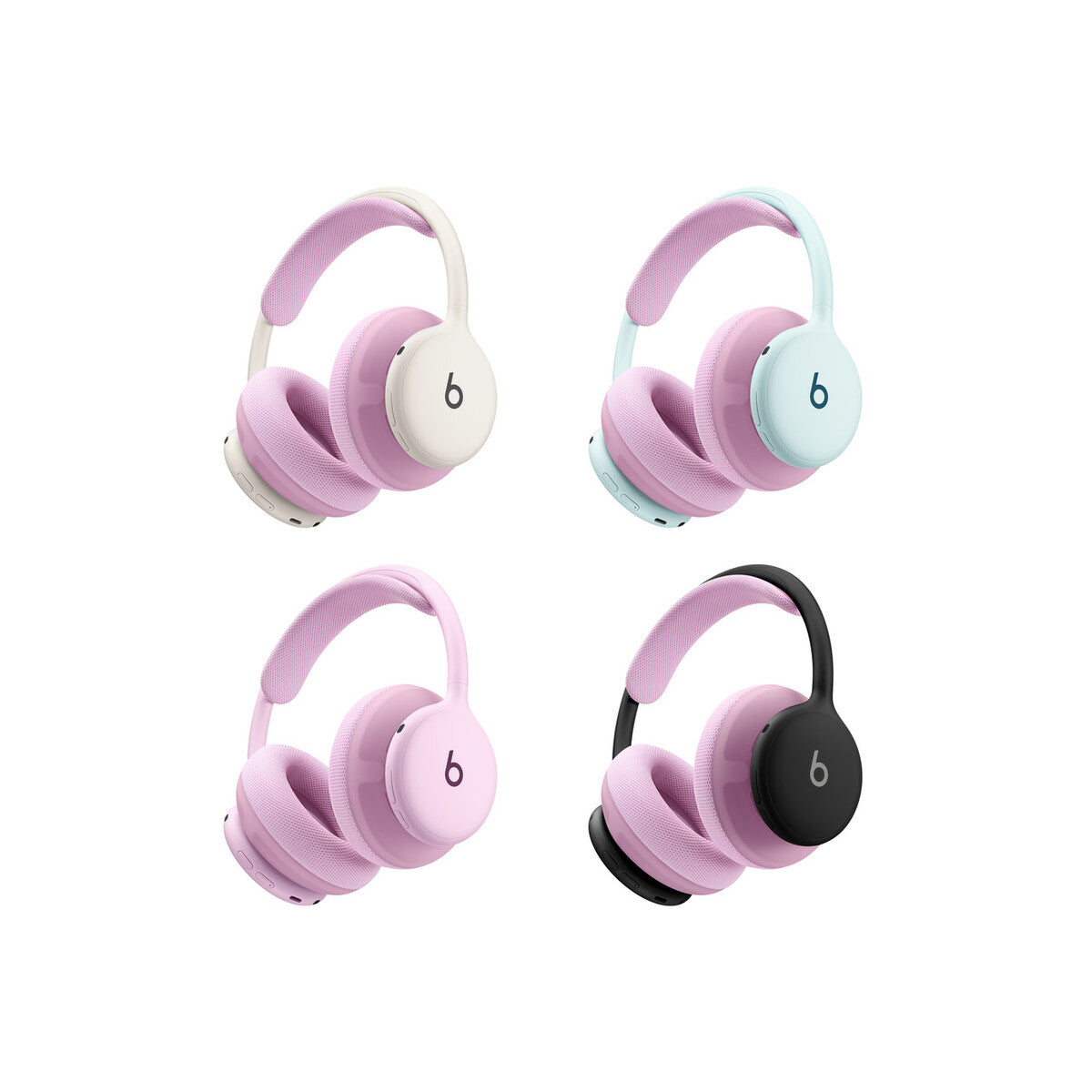 Komplet oblazinjenja za Beats 360 – roza pleteno oblazinjenje ušesnih blazinic in naglavnega loka