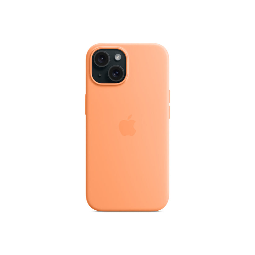 Apple silikonski ovitek za iPhone 15 z MagSafe - oranžni sorbet - iSTYLE SI
