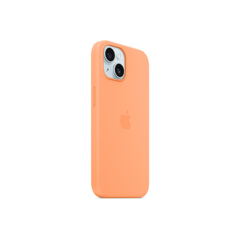 Apple silikonski ovitek za iPhone 15 z MagSafe - oranžni sorbet - iSTYLE SI