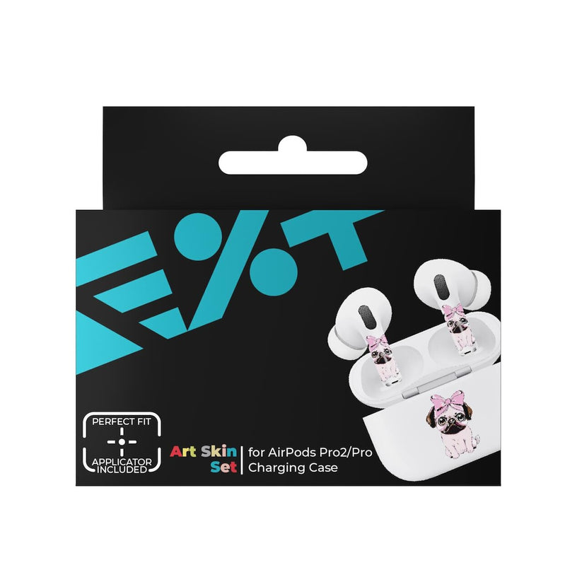 Next One ArtSkin nalepka za Airpods Pro 1. in 2. generacija - roza mops - iSTYLE SI