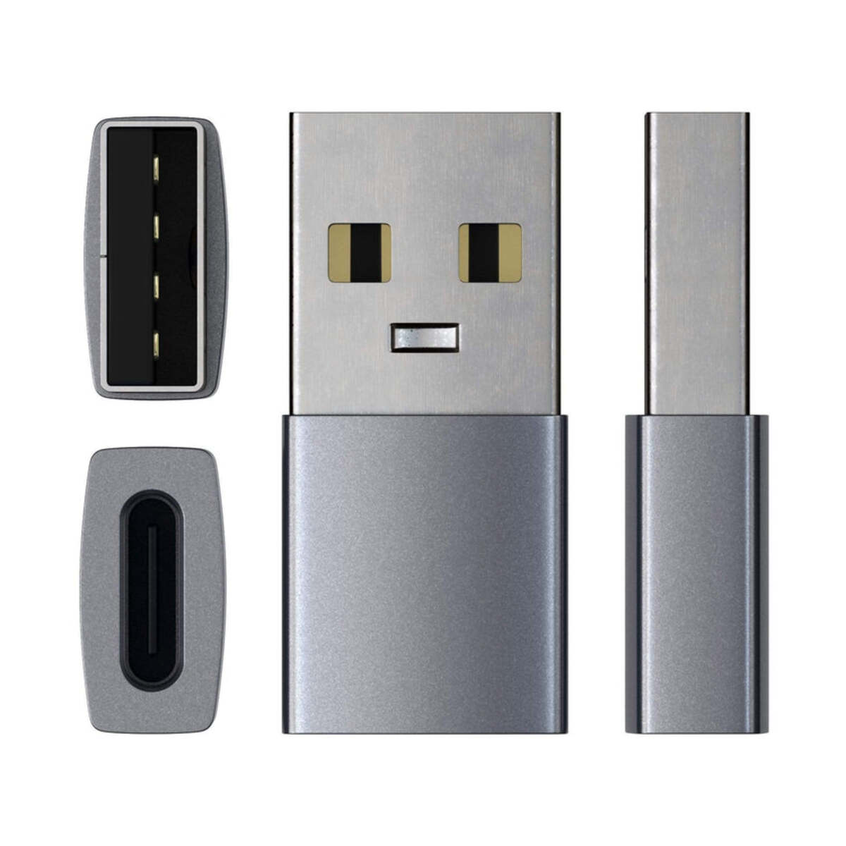 SATECHI USB-A to USB-C adapter - vesoljno siva - iSTYLE SI