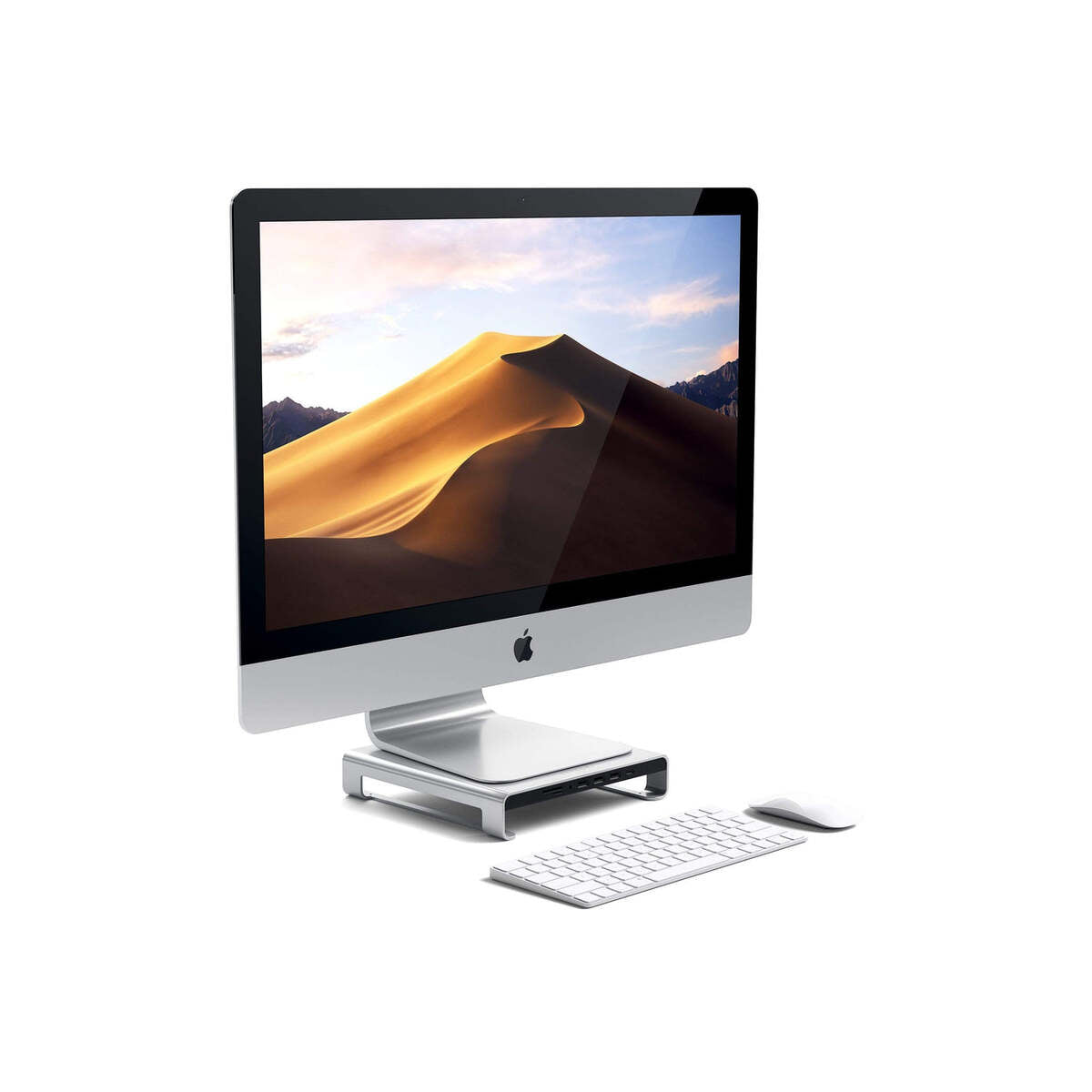 Satechi Aluminum Monitor Stand Hub for iMac - Silver - iSTYLE SI