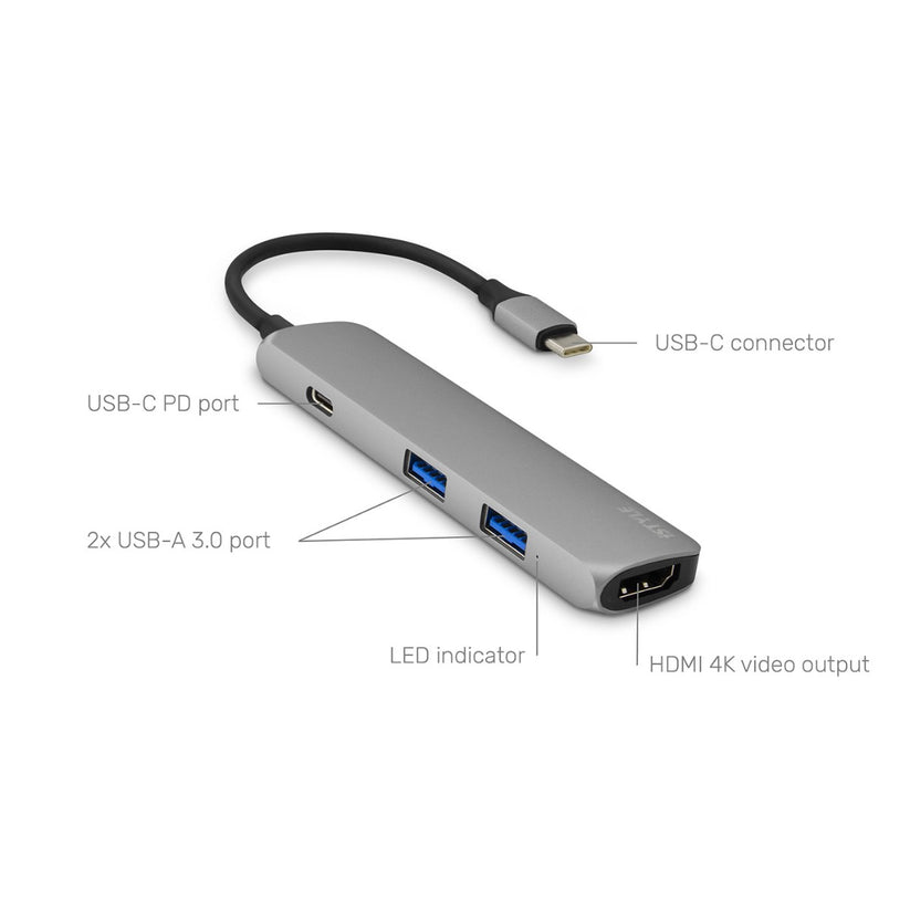 iSTYLE USB-C adapter 4K HDMI - space gray/črna - iSTYLE SI