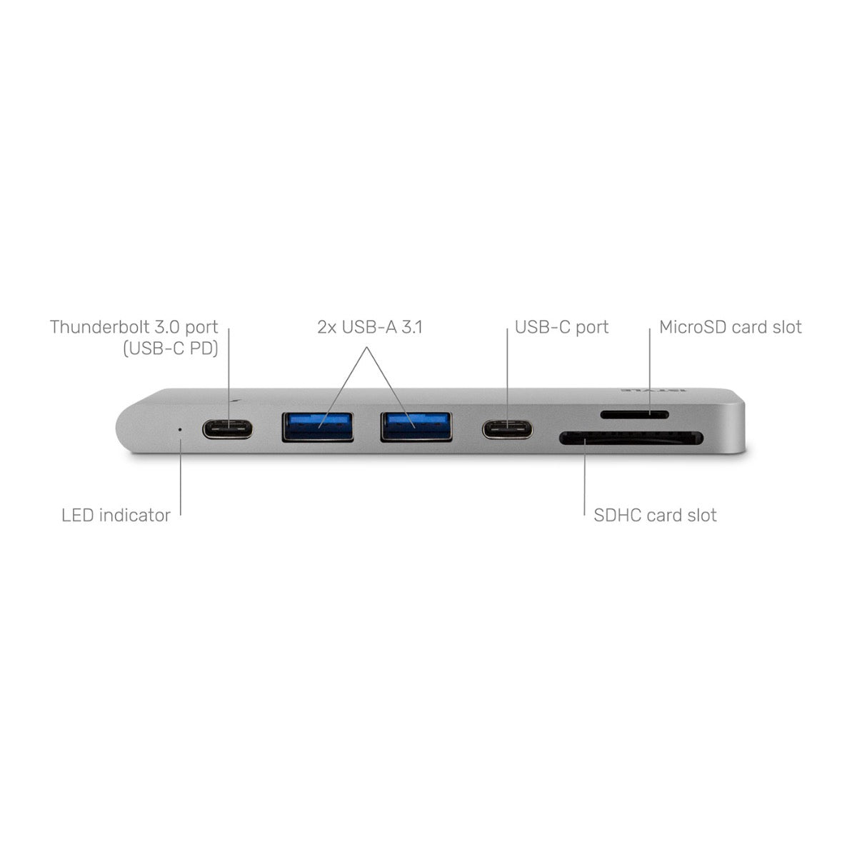 iSTYLE USB Type-C HUB PRO - silver/black - iSTYLE SI