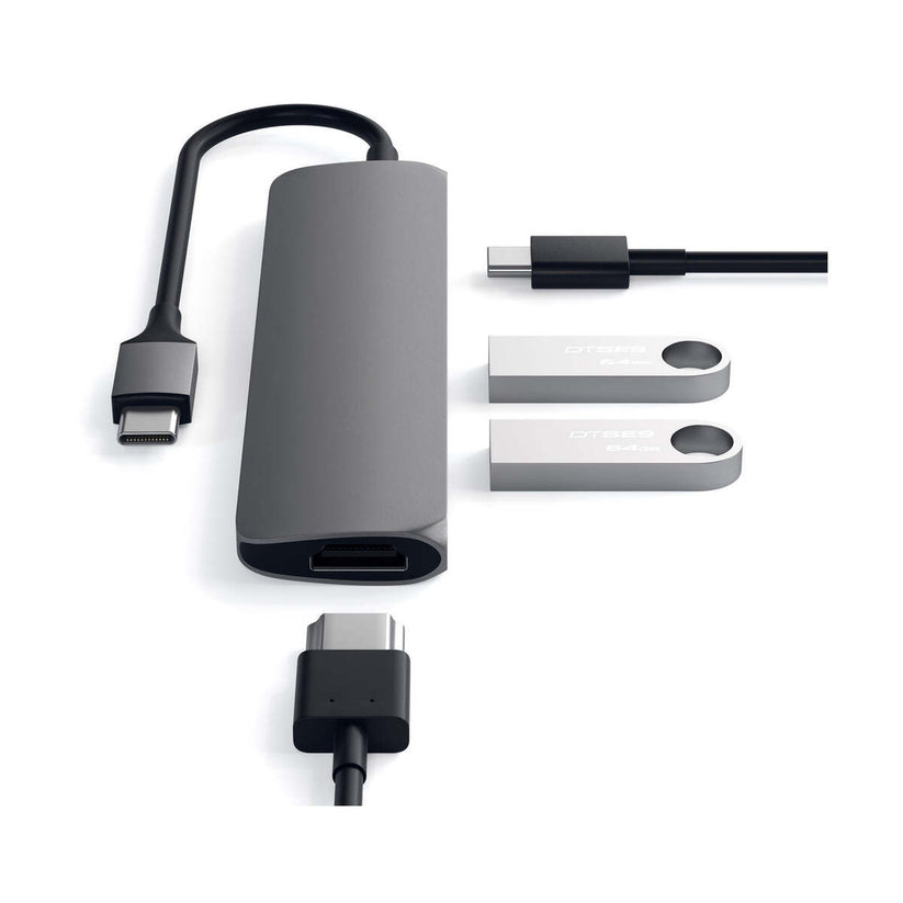 Satechi Slim USB-C MultiPort Adapter - vesoljno siva - iSTYLE SI