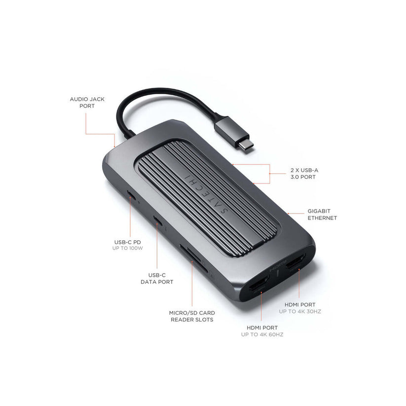 Satechi Aluminium USB-C Multiport MX Adapter - iSTYLE SI
