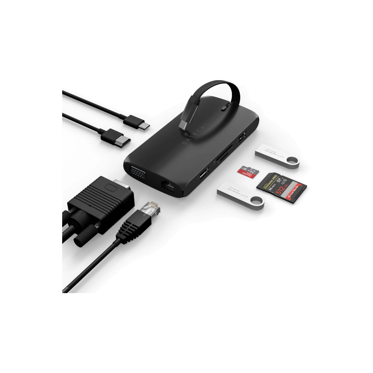 Satechi USB-C on the go adapter - črna - iSTYLE SI