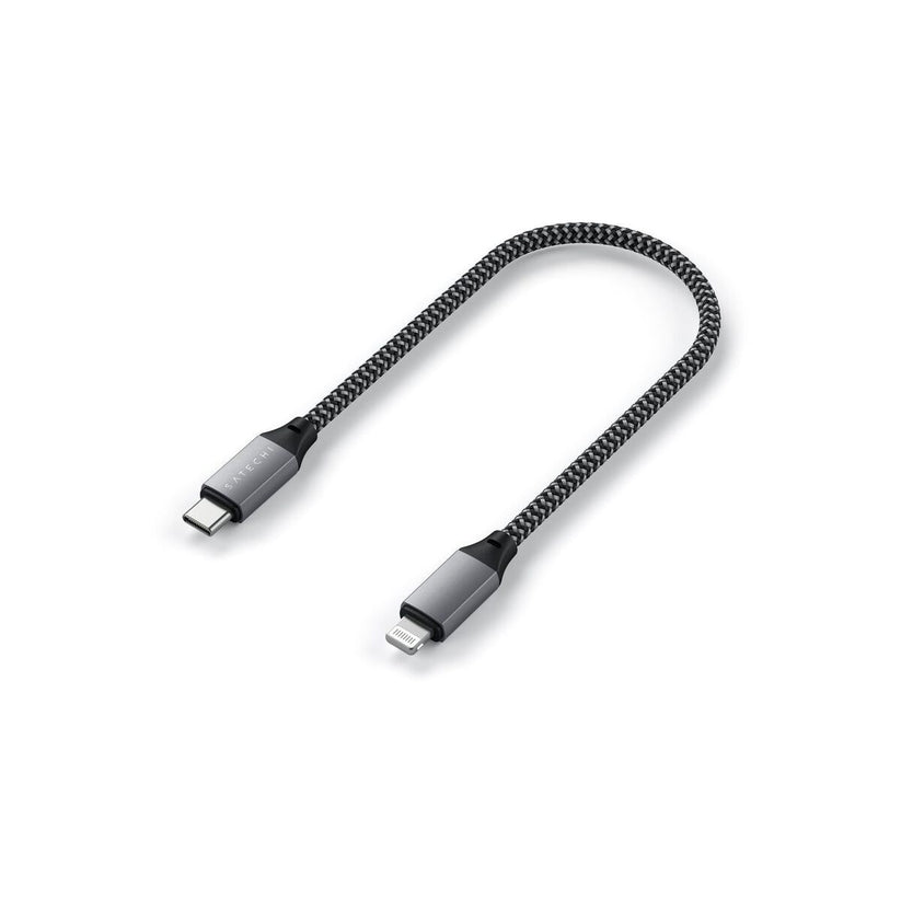 Satechi USB-C na Lightning kabel 25cm - vesoljno siva - iSTYLE SI