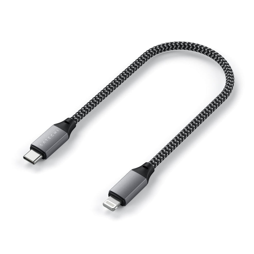 Satechi USB-C na Lightning kabel 25cm - vesoljno siva - iSTYLE SI