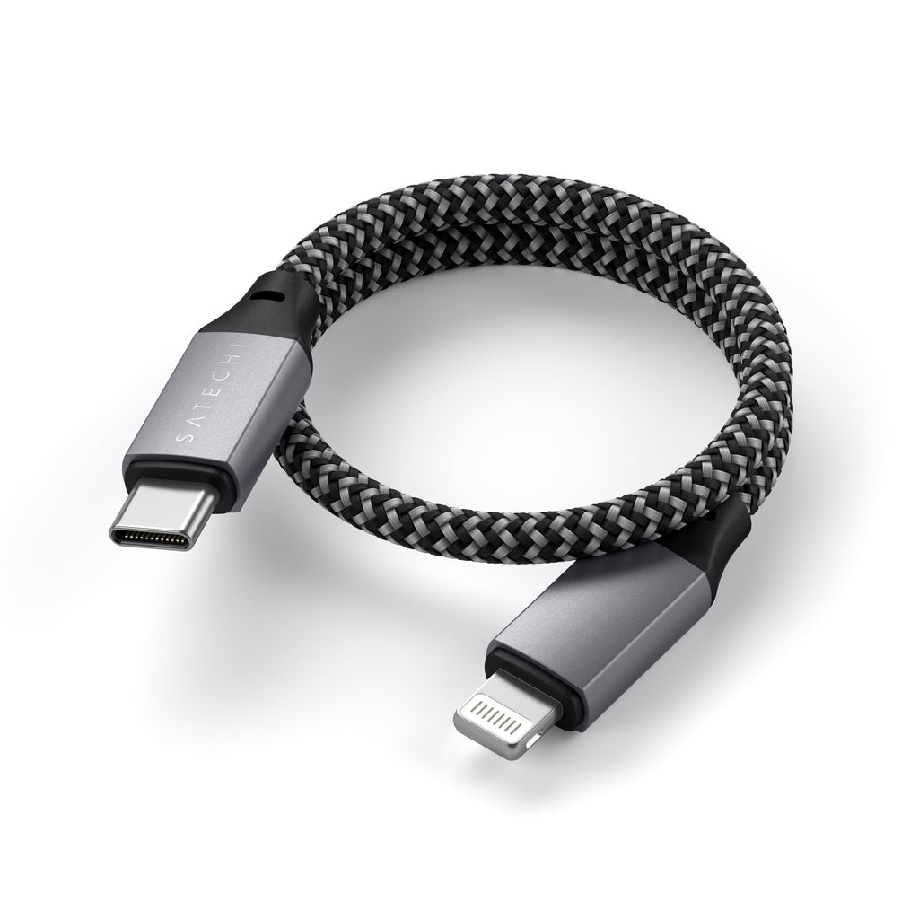 Satechi USB-C na Lightning kabel 25cm - vesoljno siva - iSTYLE SI