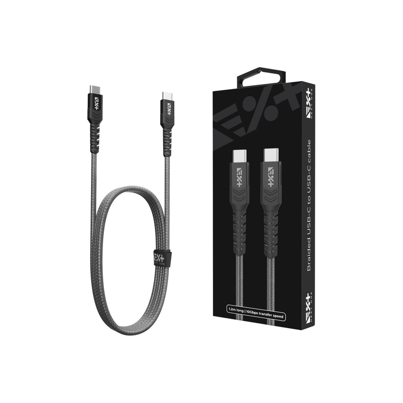 Next One pleten USB-C na USB-C kabel - vesoljno siva - iSTYLE SI