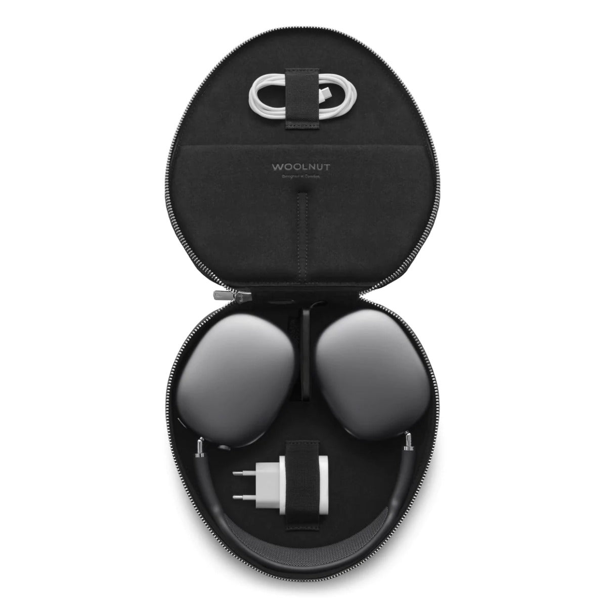 Woolnut usnjeni ovitek za AirPods Max - črna - iSTYLE SI