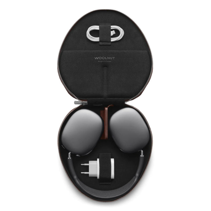 Woolnut usnjeni ovitek za AirPods Max - konjak - iSTYLE SI