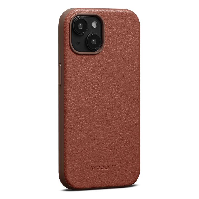 Woolnut usnjeni ovitek za iPhone 15 z MagSafe - Cognac - iSTYLE SI