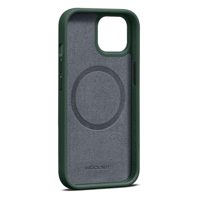 Woolnut usnjeni ovitek za iPhone 15 z MagSafe - zelena - iSTYLE SI