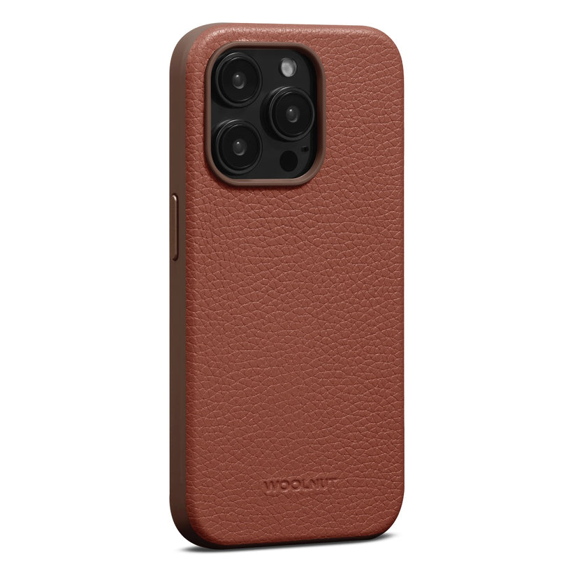 Woolnut usnjeni ovitek za iPhone 15 Pro z MagSafe - Cognac - iSTYLE SI