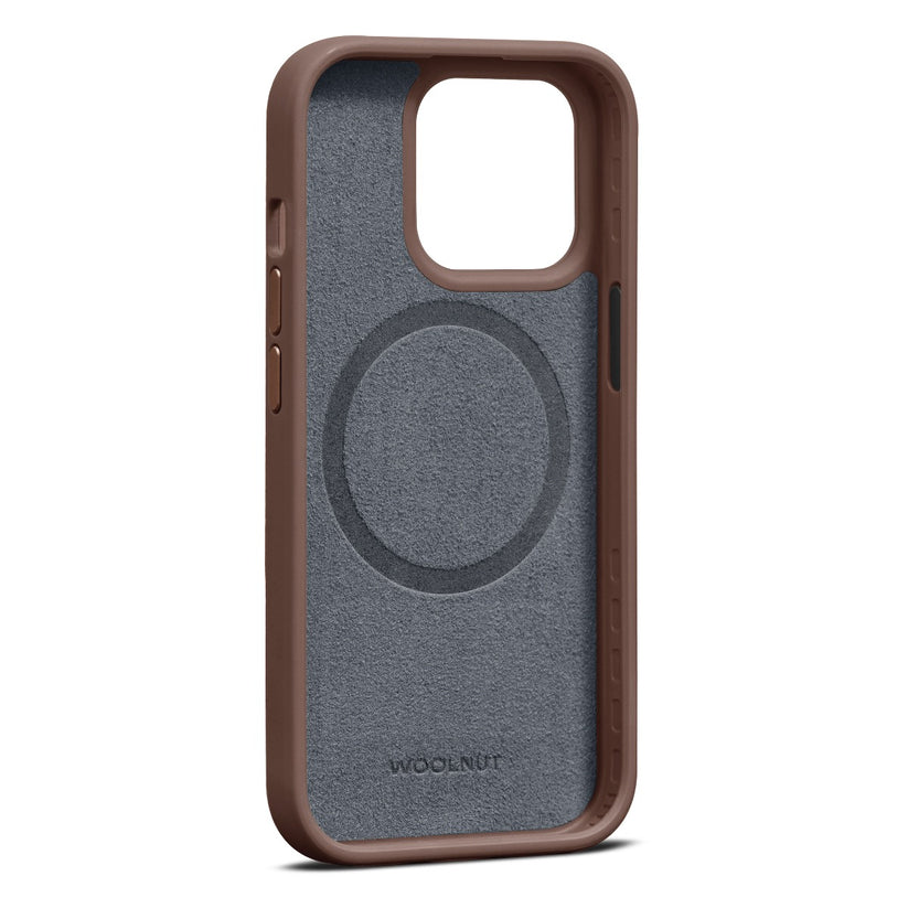 Woolnut usnjeni ovitek za iPhone 15 Pro z MagSafe - Cognac - iSTYLE SI