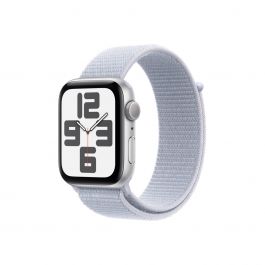 Apple Watch SE GPS 40mm Silver Aluminium Case with Blue Cloud Sport Loop