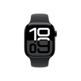 Apple Watch Series 10 GPS 42mm Jet Black Aluminium Case with Black Sport Band - S/M