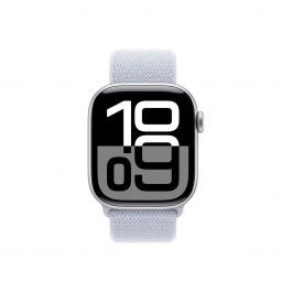 Apple Watch Series 10 GPS 42mm Silver Aluminium Case with Blue Cloud Sport Loop