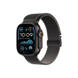 Apple Watch pašček 49mm: Black Titanium Milanese Loop - L
