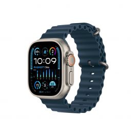 "Apple Watch Ultra 2 GPS + Cellular, 49mm Titanium Case with Blue Ocean Band"