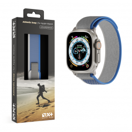 Next One Apple Watch pašček 45/49 mm: Athletic Loop - srebrna