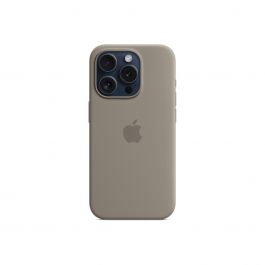 Apple silikonski ovitek za iPhone 15 Pro z MagSafe - Clay