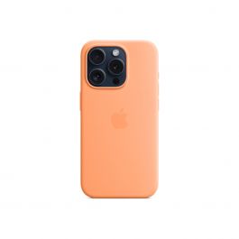 Apple silikonski ovitek za iPhone 15 Pro z MagSafe - Orange Sorbet