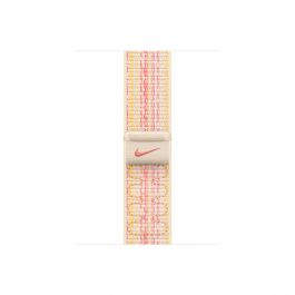 Apple Watch pašček 41mm: Starlight/Pink Nike Sport Loop
