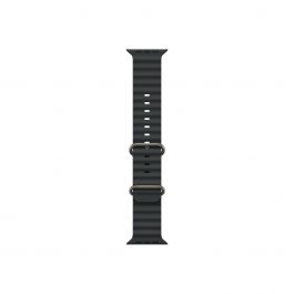 Apple Watch pašček 49 mm: Black Ocean Band - Natural Titanium Finish