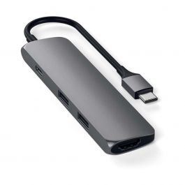 Satechi Slim USB-C MultiPort Adapter - vesoljno siva